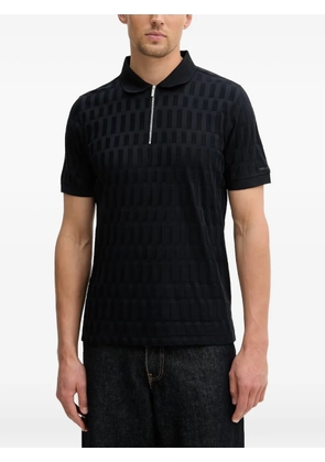 Karl Lagerfeld half-zip polo shirt - Black