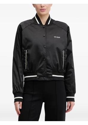 GUESS USA Tamara logo-embroidered bomber jacket - Black