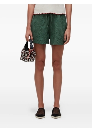 Osklen wrinkle-effect shorts - Green