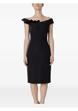 Sandro Ferrone ruffle-detail off-the-shoulder dress - Black