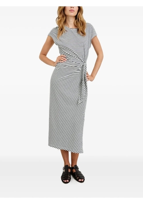 Rails Selah knotted striped midi dress - White
