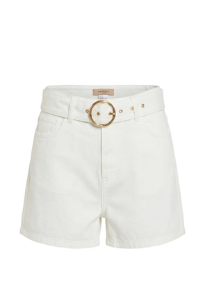 TWINSET belted shorts - White