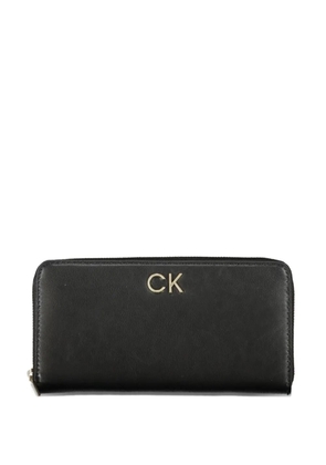 Calvin Klein logo-plaque zip-fastening wallet - Black