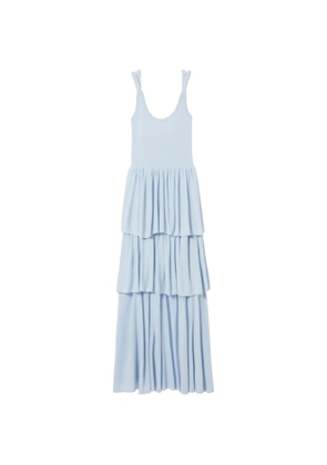 Claudie Pierlot tiered knitted asymmetric dress - Blue
