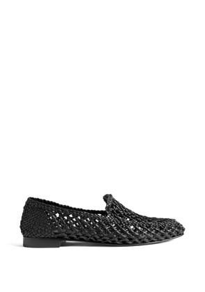 Le Monde Beryl woven leather loafers - Black