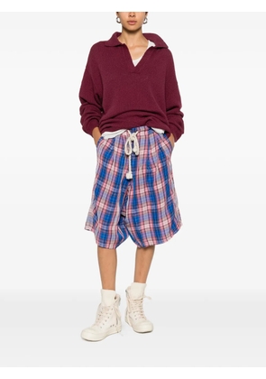 R13 plaid drawstring shorts - Blue