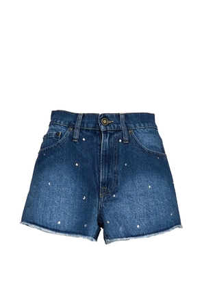 MC2 Saint Barth Musa rhinestone-embellished denim shorts - Blue