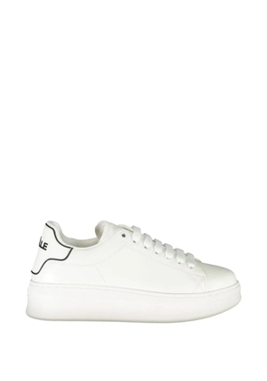 Gaelle platform lace-up sneakers - White
