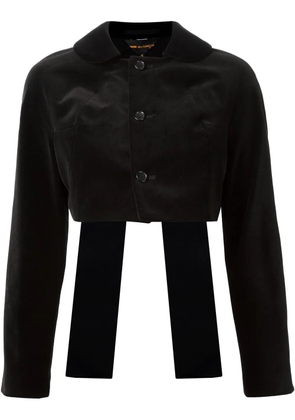 Comme Des Garçons ribbon detaill cropped jacket - Black