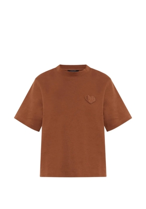 AllSaints Lover Lisa heart-embroidered T-shirt - Brown