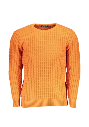 U.S. Grand cable-knit elbow-patch sweater - Orange