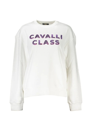 Cavalli Class logo-print sweatshirt - White