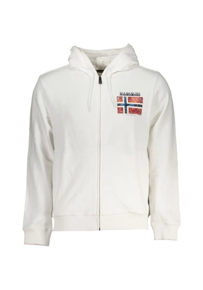 Napapijri Norway flag-print hoodie - White