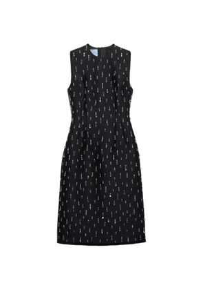 Prada embroidered scuba dress - Black