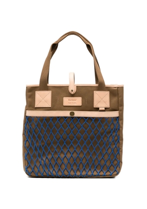 Barbour x Paul Smith logo-patch tote bag - Brown