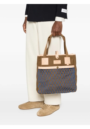 Barbour x Paul Smith logo-patch tote bag - Brown