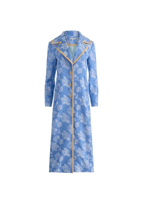 alice + olivia Levine floral-print coat - Blue