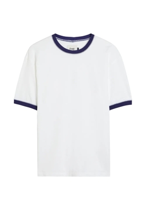 Drake's contrast-trim T-shirt - White