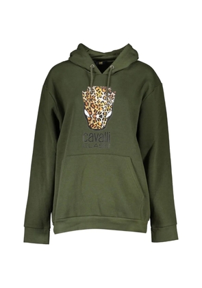 Cavalli Class leopard-print hoodie - Green