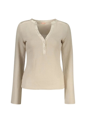 GUESS USA ribbed-knit V-neck sweater - Neutrals