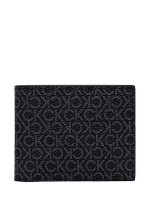 Calvin Klein monogram-print bifold wallet - Black