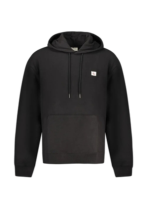 Calvin Klein logo-patch drawstring hoodie - Black