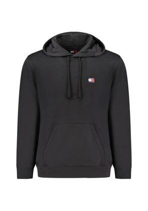 Tommy Hilfiger logo-patch kangaroo-pocket hoodie - Black