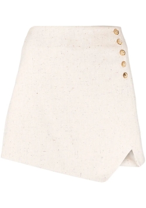 The Garment curved-hem mini skirt - Neutrals