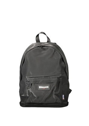 Blauer logo-patch zip-pocket backpack - Black