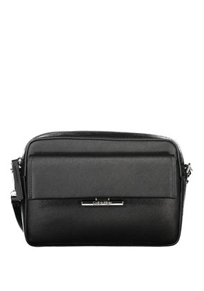Calvin Klein monogram leather crossbody bag - Black