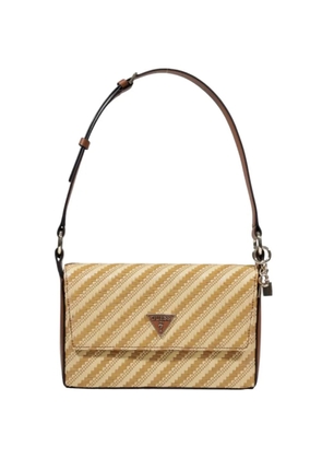 GUESS USA mini Simona diagonal-stripe shoulder bag - Neutrals