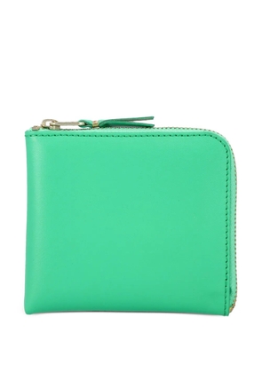 Comme Des Garçons Wallet zip small leather wallet - Green