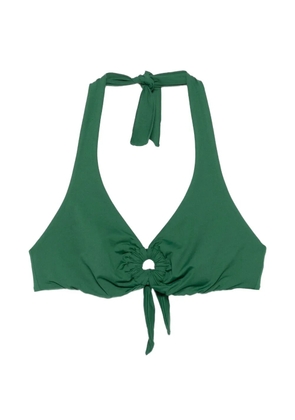 Fisico ring-detail halterneck bikini top - Green