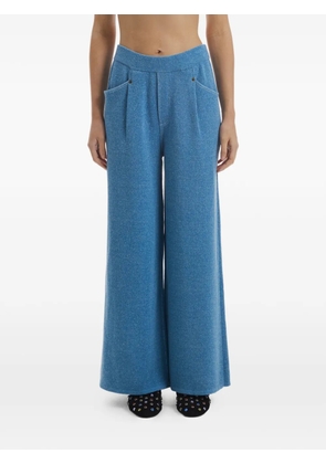 Crush Collection denim-look casual trousers - Blue