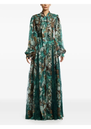 MIAU by Clara Rotescu floral-print maxi dress - Green
