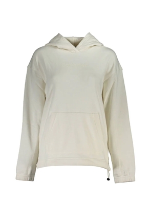 Calvin Klein embroidered-logo cotton hoodie - Neutrals