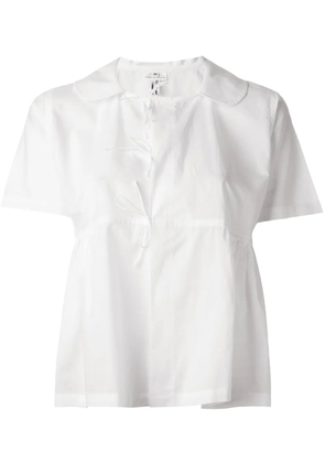 Comme Des Garçons Comme Des Garçons lace-up detail flared shirt - White