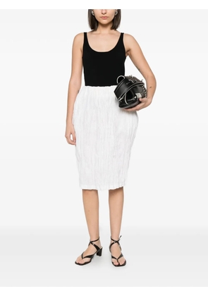 TOTEME crinkled-effect skirt - White