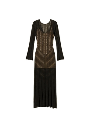 TWINSET lurex-detail maxi dress - Black