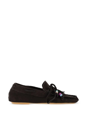 anniel fringed suede loafers - Brown