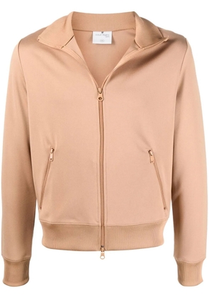 Courrèges logo-patch bomber jacket - Brown