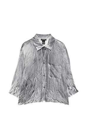 Avant Toi crinkled-effect shirt - Grey