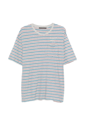 Stockholm Surfboard Club Franz striped chest-pocket T-shirt - Grey