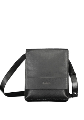 Calvin Klein monogram embossed shoulder bag - Black