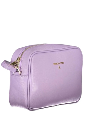 Patrizia Pepe grained leather crossbody bag - Purple