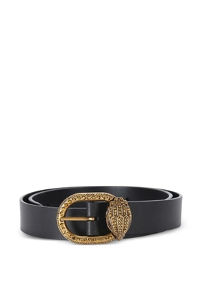 Kurt Geiger Mayfair 30 crystal-embellished leather belt - Black