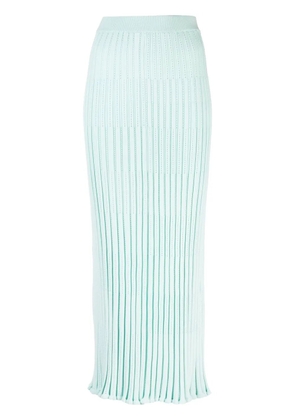 AERON knitted long-sleeve dress - Blue