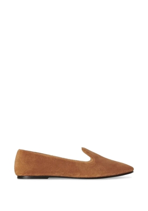 The Row almond-toe slip-on loafers - Brown