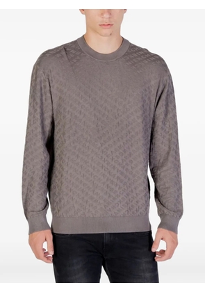 Armani Exchange logo-patterned sweatshirt - Grey