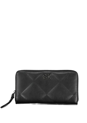 Calvin Klein quilted logo-plaque wallet - Black